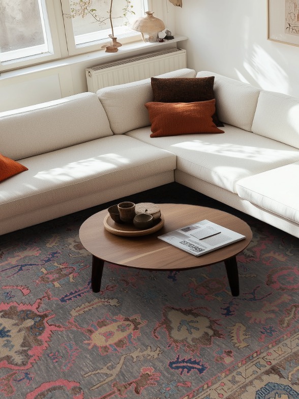 Vegetable Dye Oushak Turkish Large Rug 10x14