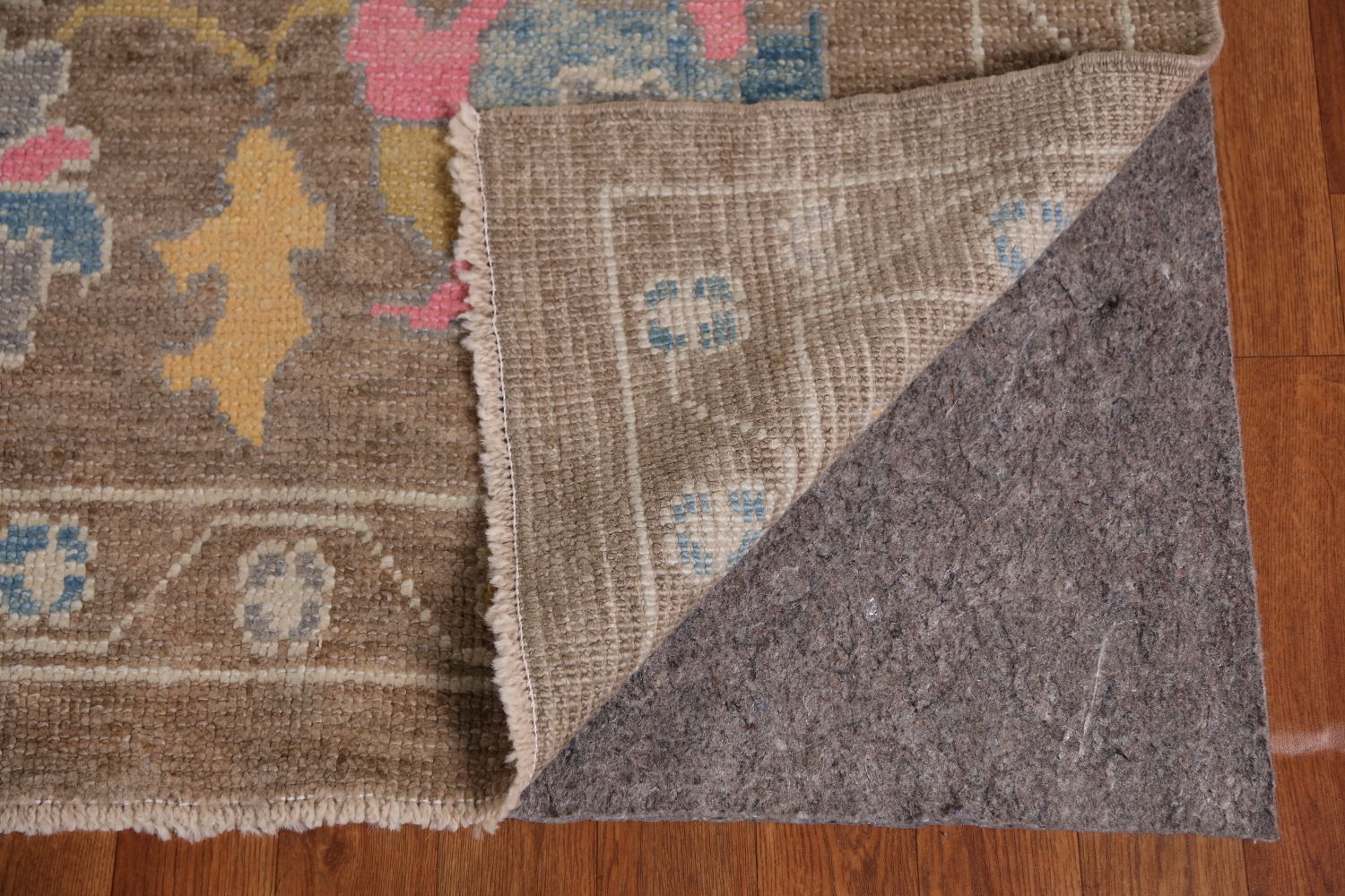 Vegetable Dye Brown Oushak Turkish Area Rug 9x13