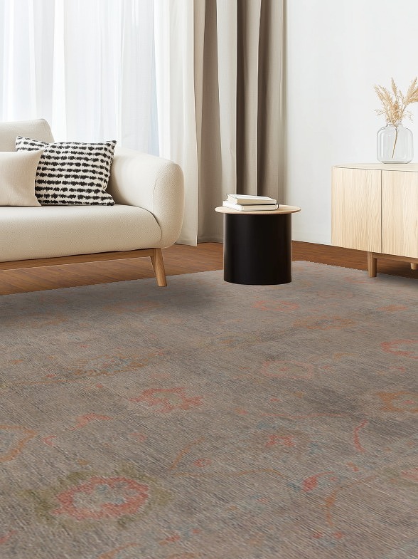 Vegetable Dye Oushak Turkish Area Rug 10x13