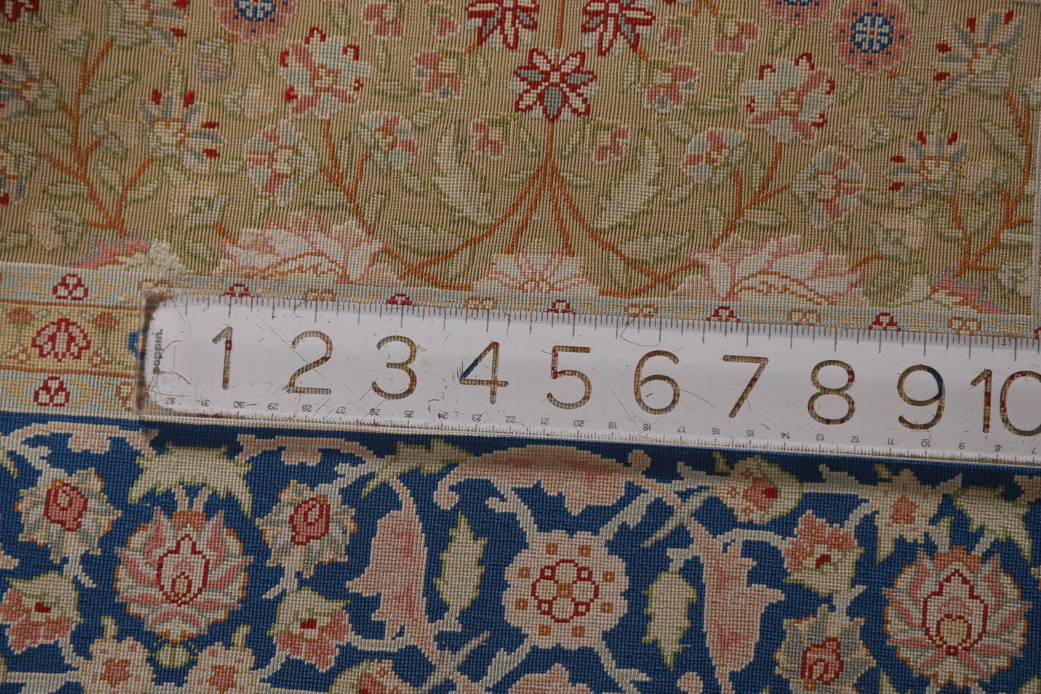 Pre-1900 Antique Silk/ Silver Qum Vegetable Dye Persian Rug 4x6