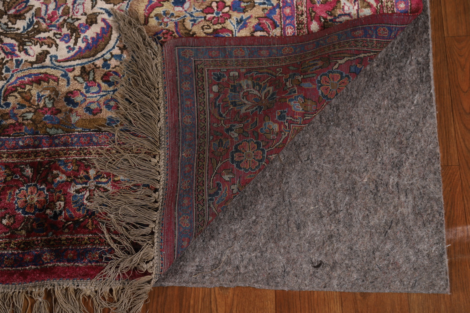 Pre-1900 Antique Vegetable Dye Kashan Persian Rug 4x7