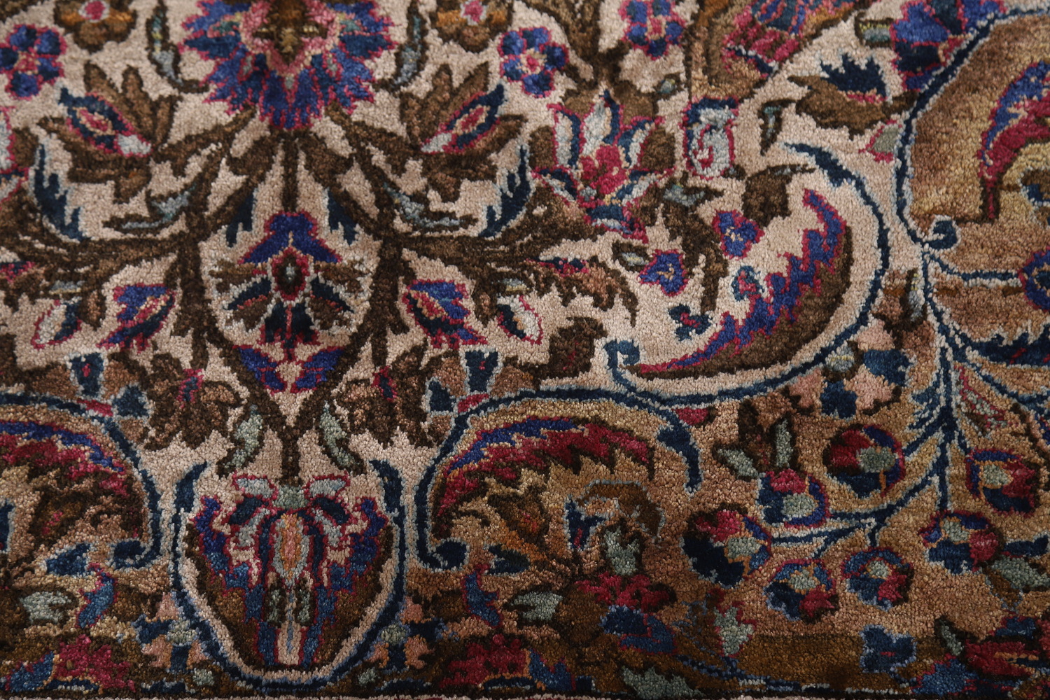 Pre-1900 Antique Vegetable Dye Kashan Persian Rug 4x7