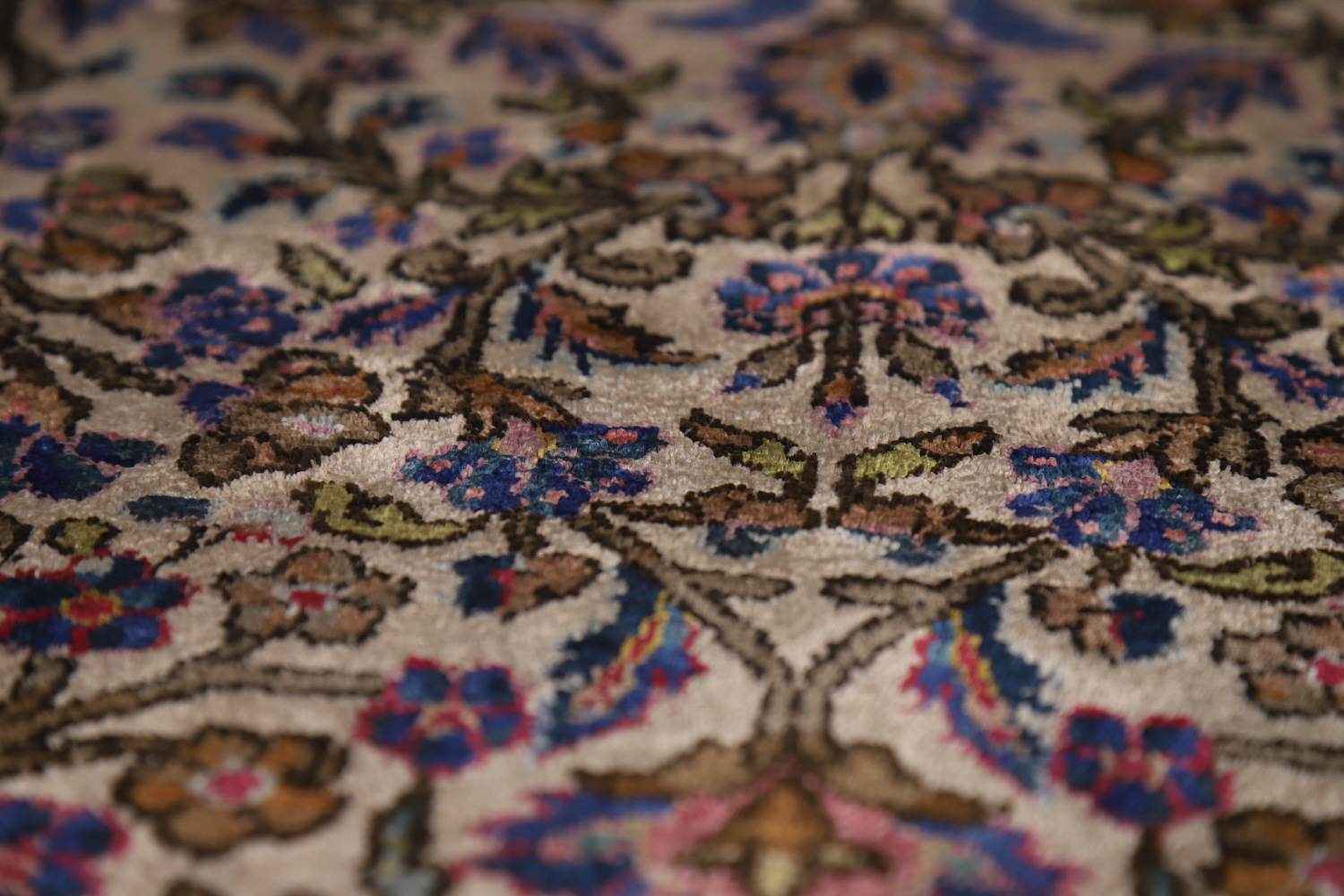 Pre-1900 Antique Vegetable Dye Kashan Persian Rug 4x7