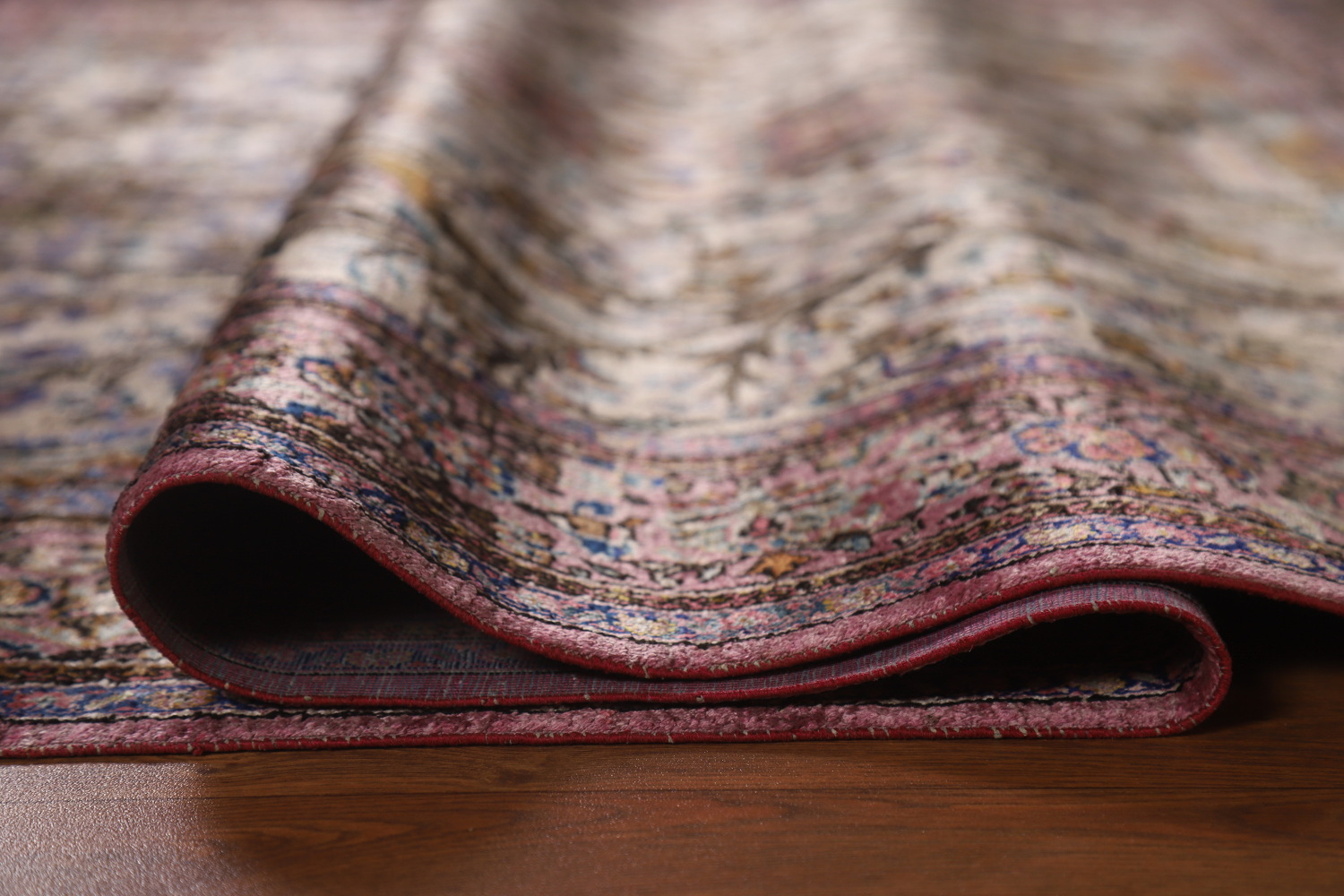 Pre-1900 Antique Vegetable Dye Kashan Persian Rug 4x7