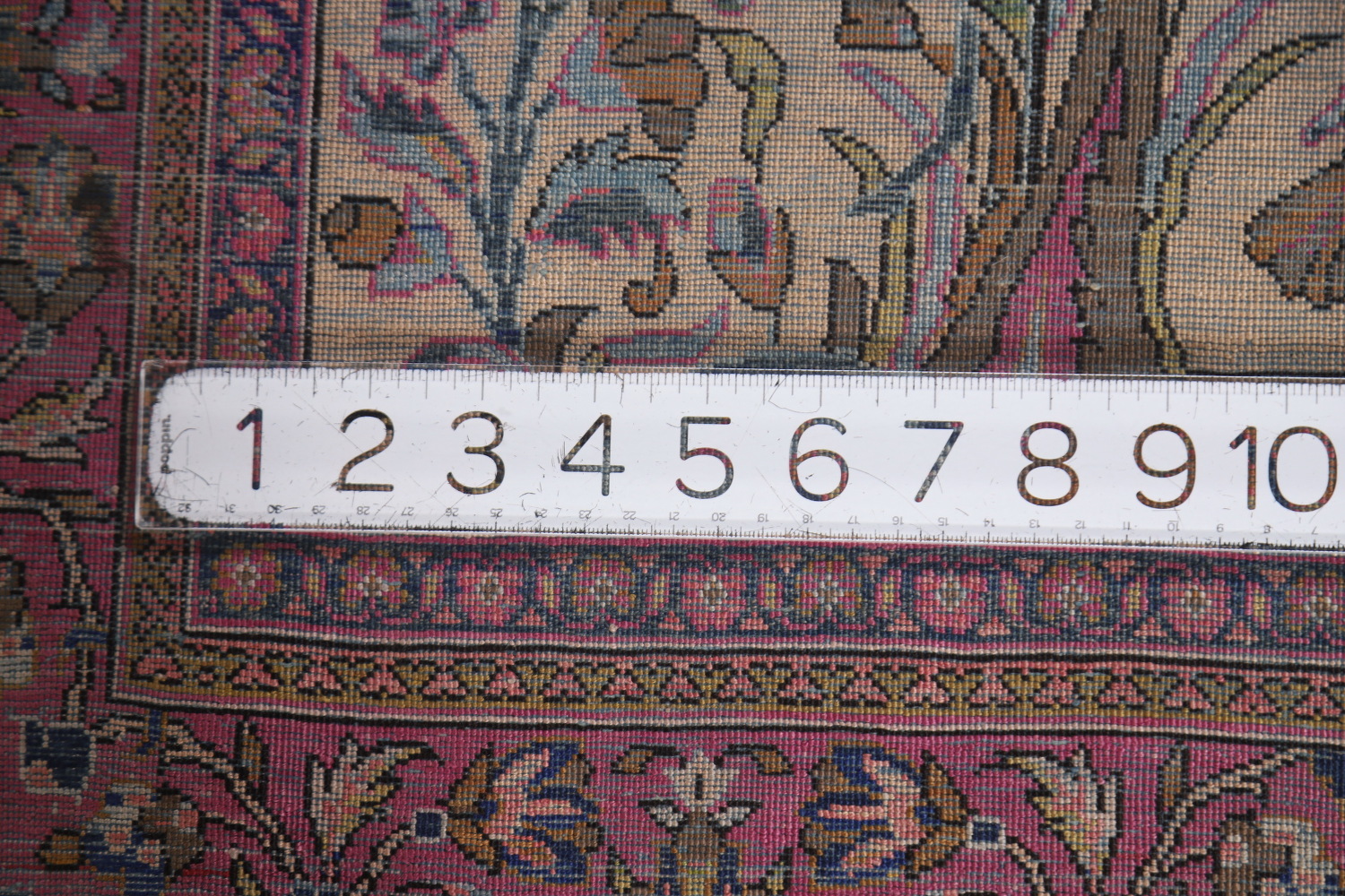 Pre-1900 Antique Vegetable Dye Kashan Persian Rug 4x7