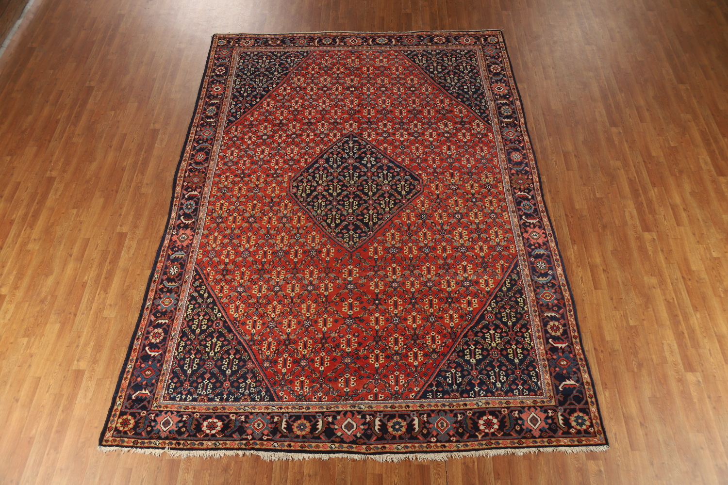 Antique Vegetable Dye Sultanabad Persian Area Rug 9x12