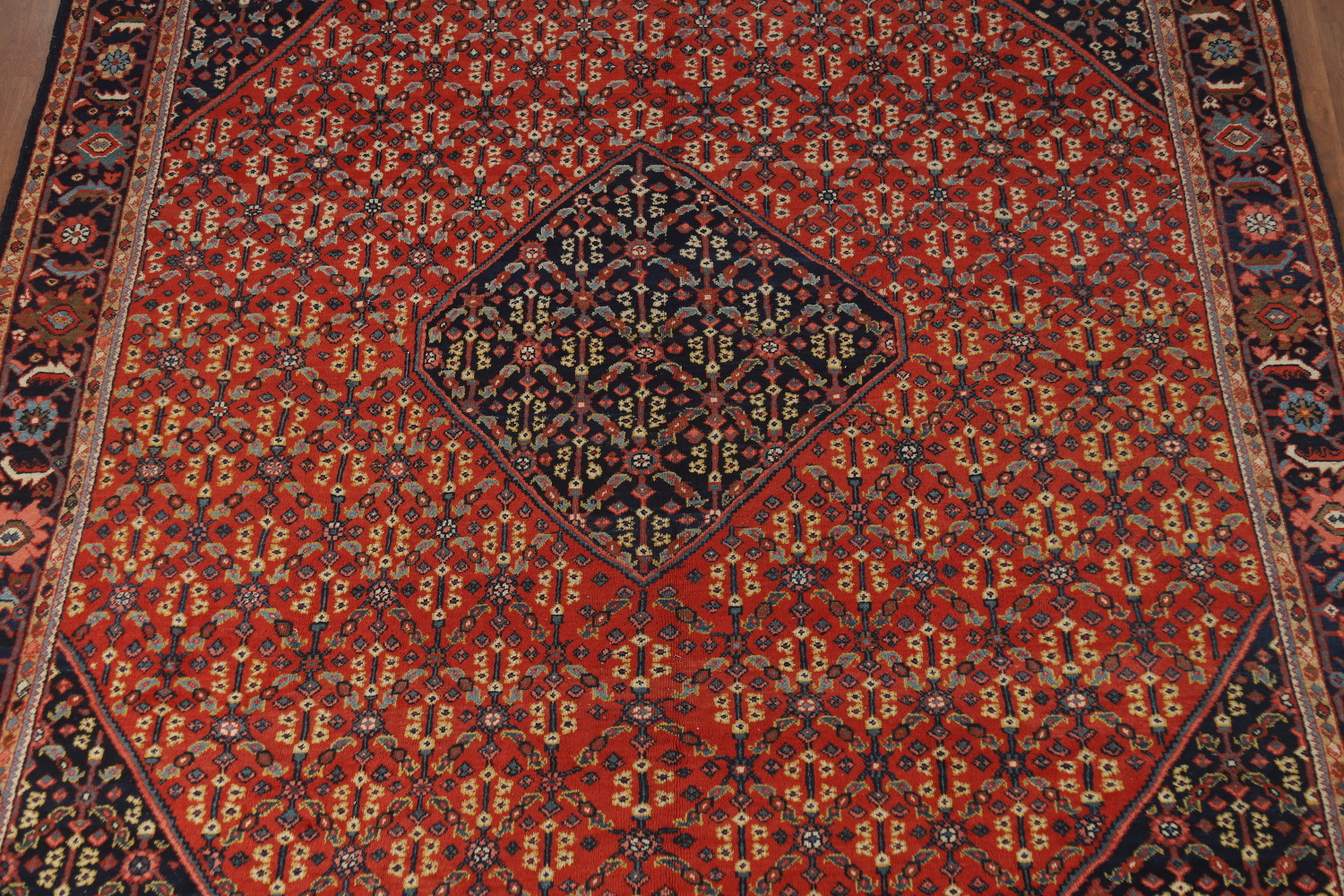 Antique Vegetable Dye Sultanabad Persian Area Rug 9x12