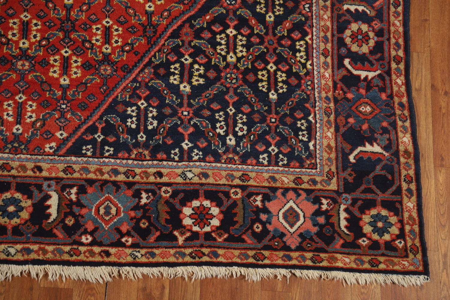 Antique Vegetable Dye Sultanabad Persian Area Rug 9x12
