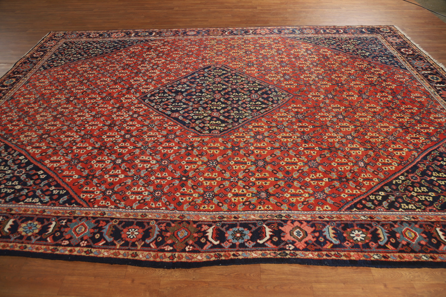 Antique Vegetable Dye Sultanabad Persian Area Rug 9x12