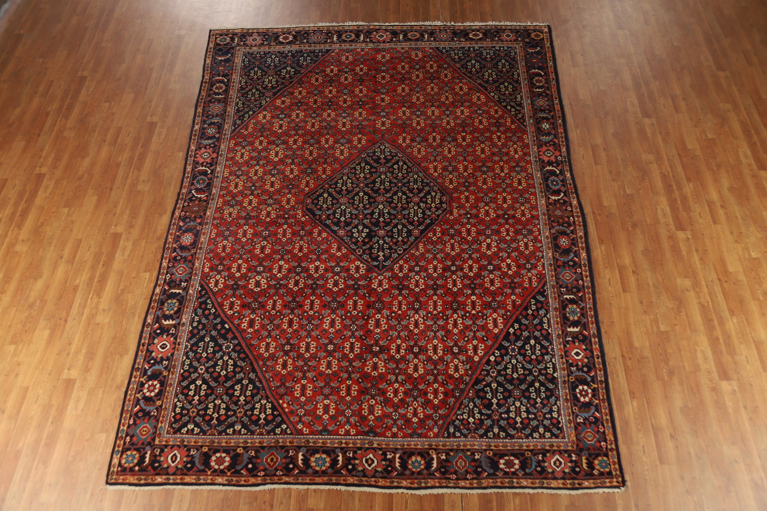 Antique Vegetable Dye Sultanabad Persian Area Rug 9x12