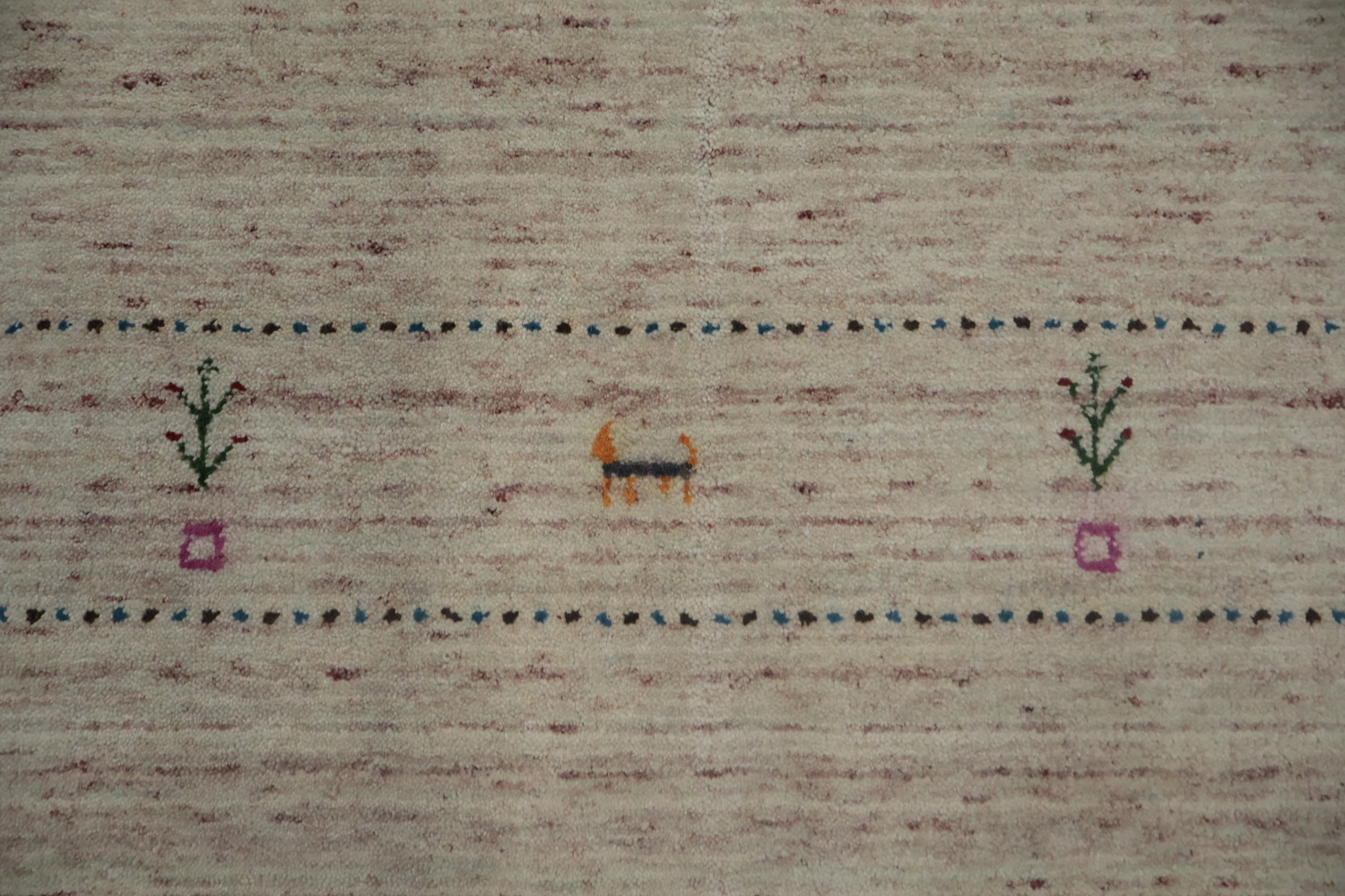 Handmade Gabbeh Indian Area Rug 9x11 with Motifs for Elegant Style
