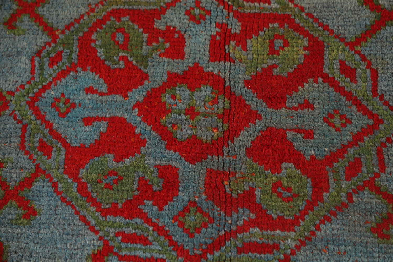 Pre-1900 Antique Vegetable Dye Oushak Turkish Area Rug 7x10