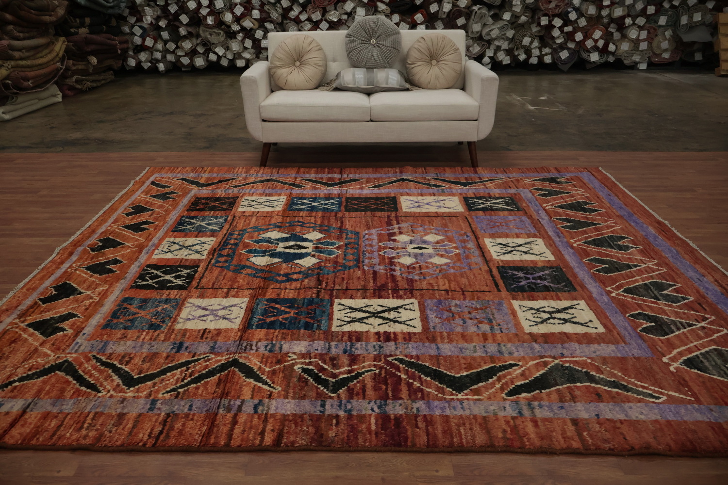 Bohemian Moroccan Area Rug 9x10 for a Cozy and Artistic Home Interior