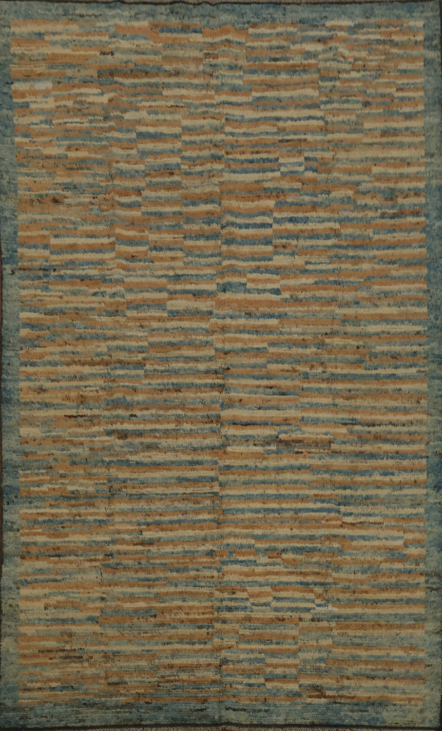 Striped Wool Moroccan Oriental Area Rug 7x10
