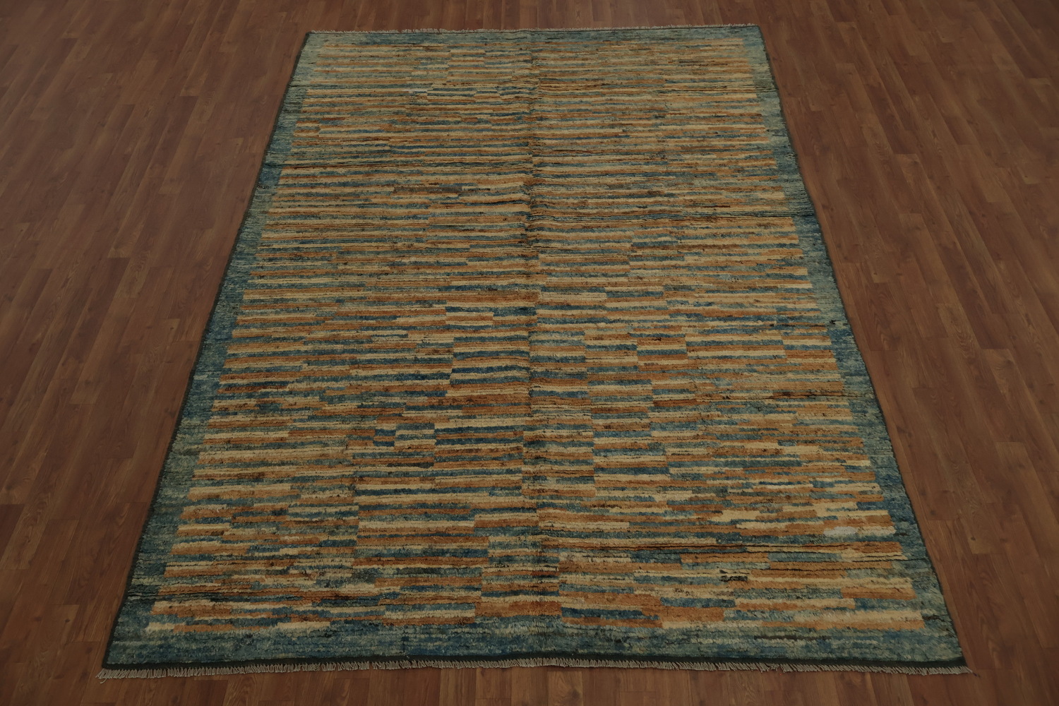 Striped Wool Moroccan Oriental Area Rug 7x10