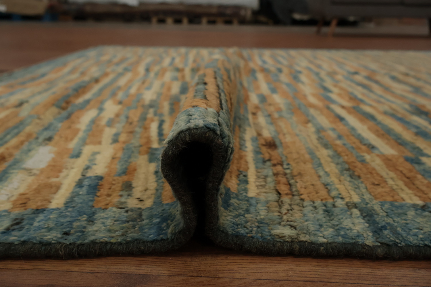 Striped Wool Moroccan Oriental Area Rug 7x10