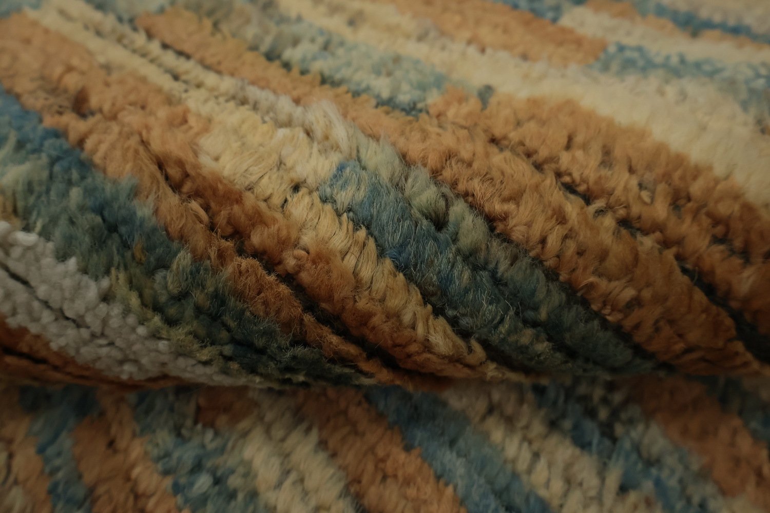 Striped Wool Moroccan Oriental Area Rug 7x10