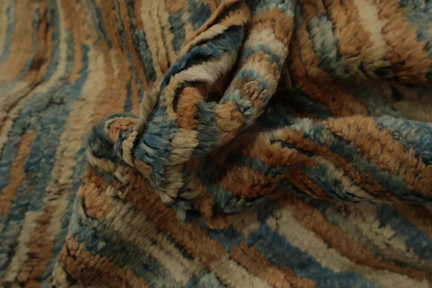 Striped Wool Moroccan Oriental Area Rug 7x10