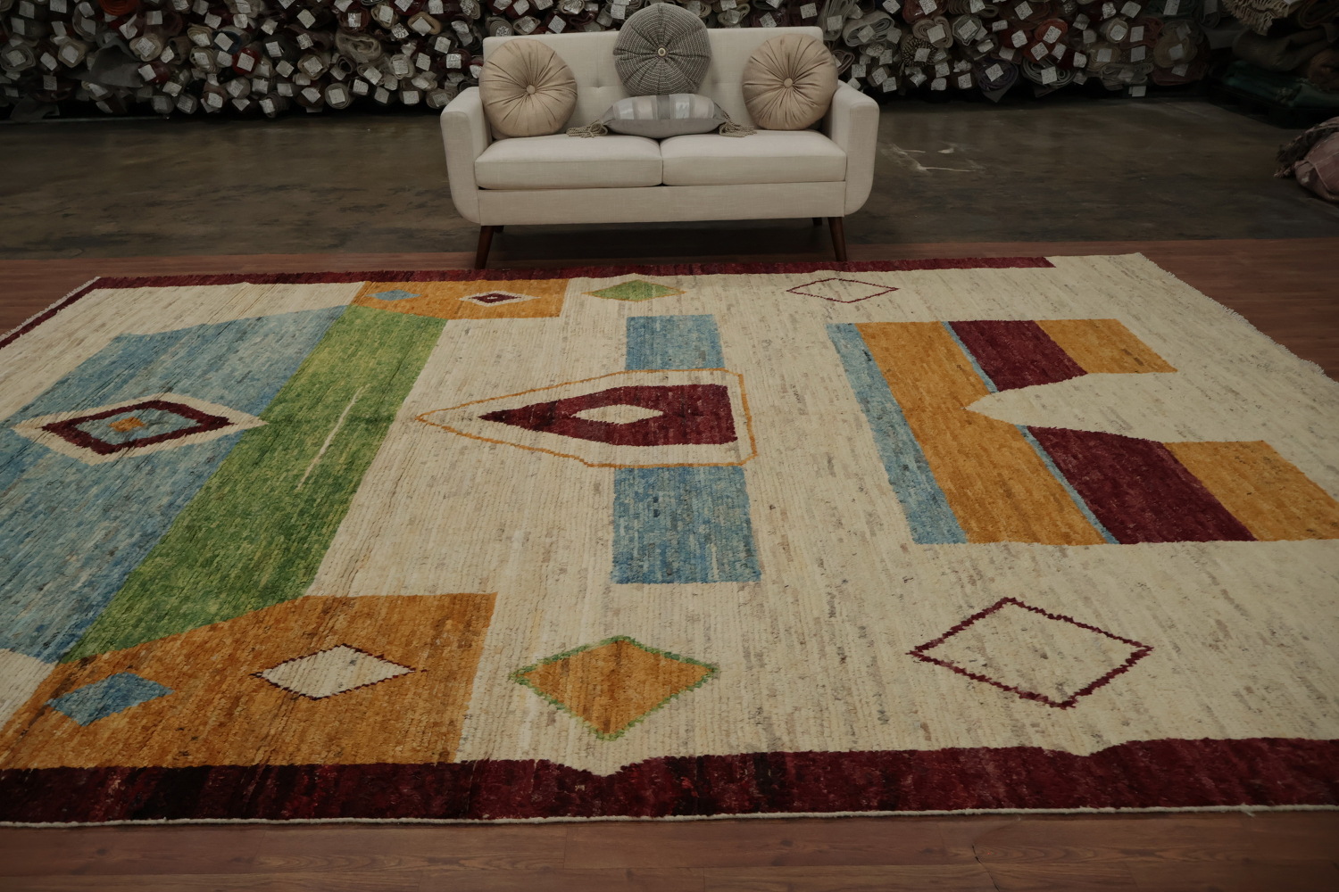 Bold Tribes Statement Moroccan Large Rug 10x14 in Vibrant Geometrics