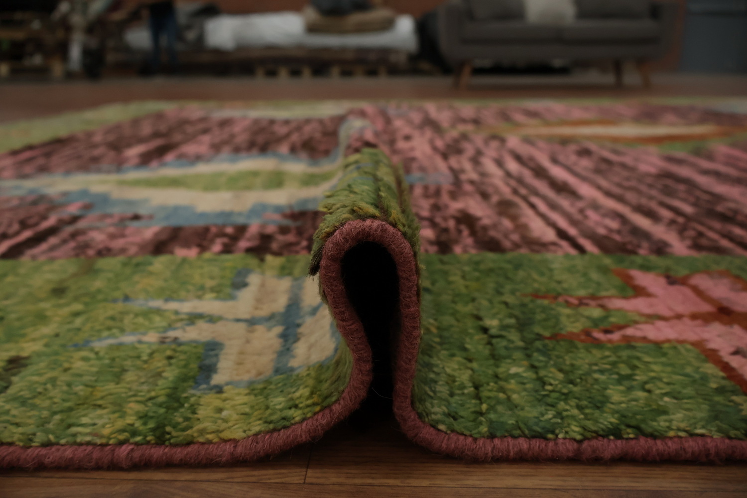 Pink Geometric Moroccan Oriental Area Rug 9x12