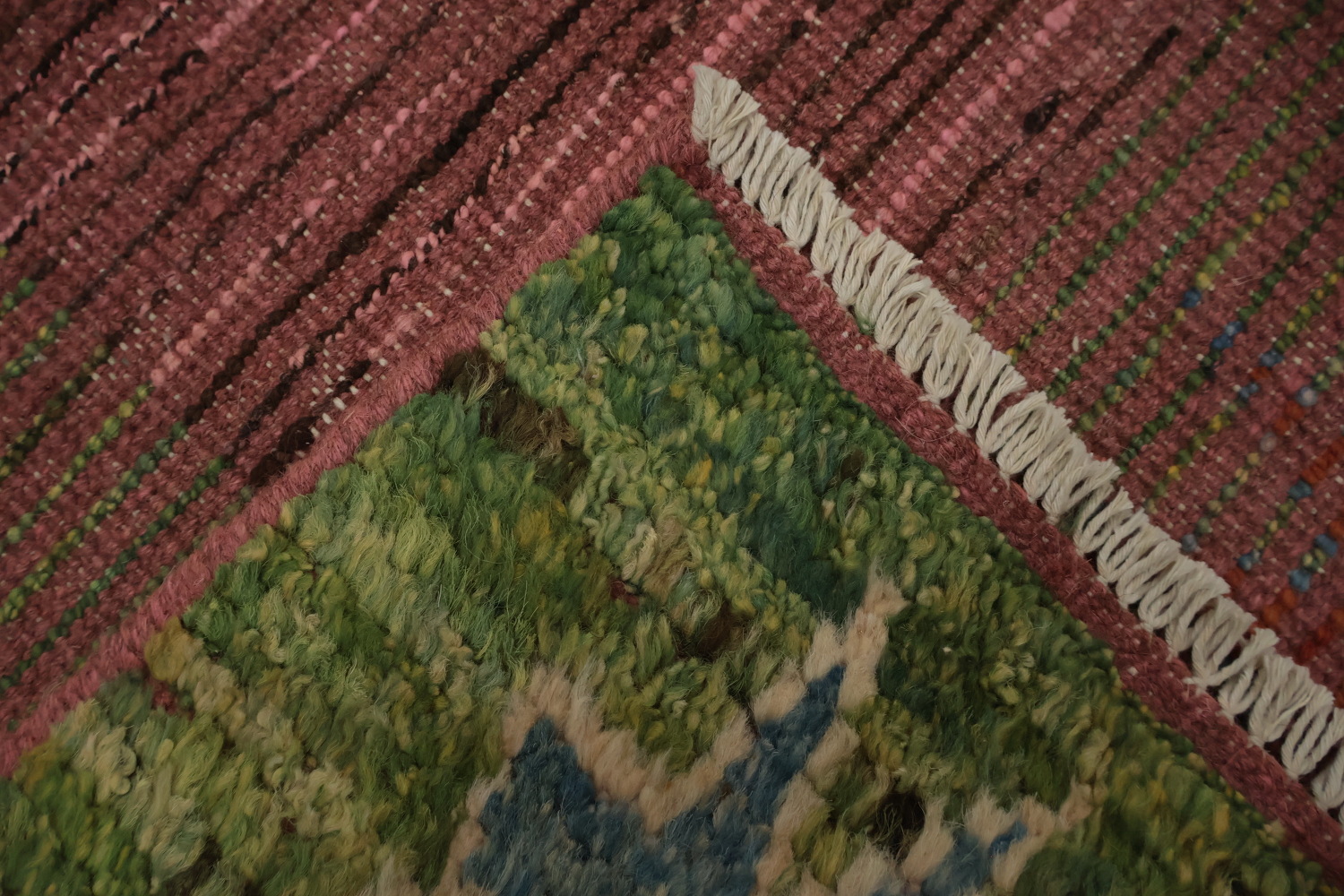 Pink Geometric Moroccan Oriental Area Rug 9x12
