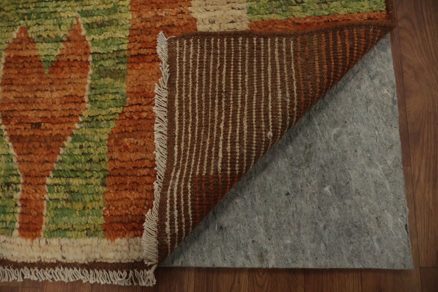 Vibrant Geometric Accents Wool Moroccan Large Rug 10x14