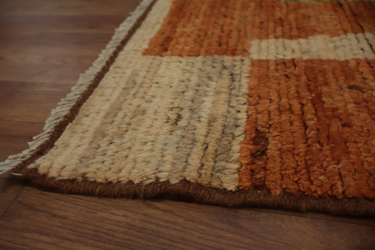 Vibrant Geometric Accents Wool Moroccan Large Rug 10x14