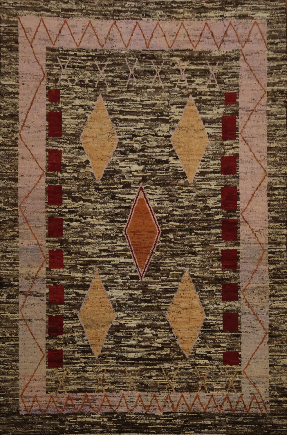 Diamond and Square Moroccan Large Rug 11x13 Perfect for Cozy Spaces