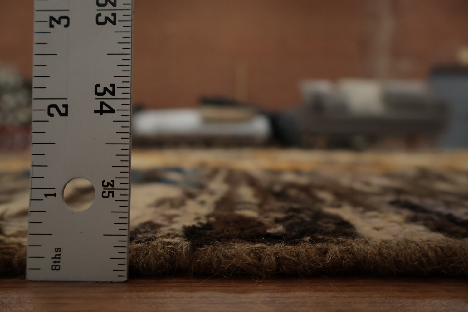 Zigzag Design Moroccan Area Rug 9x12 with Earthy Tones and Patterns