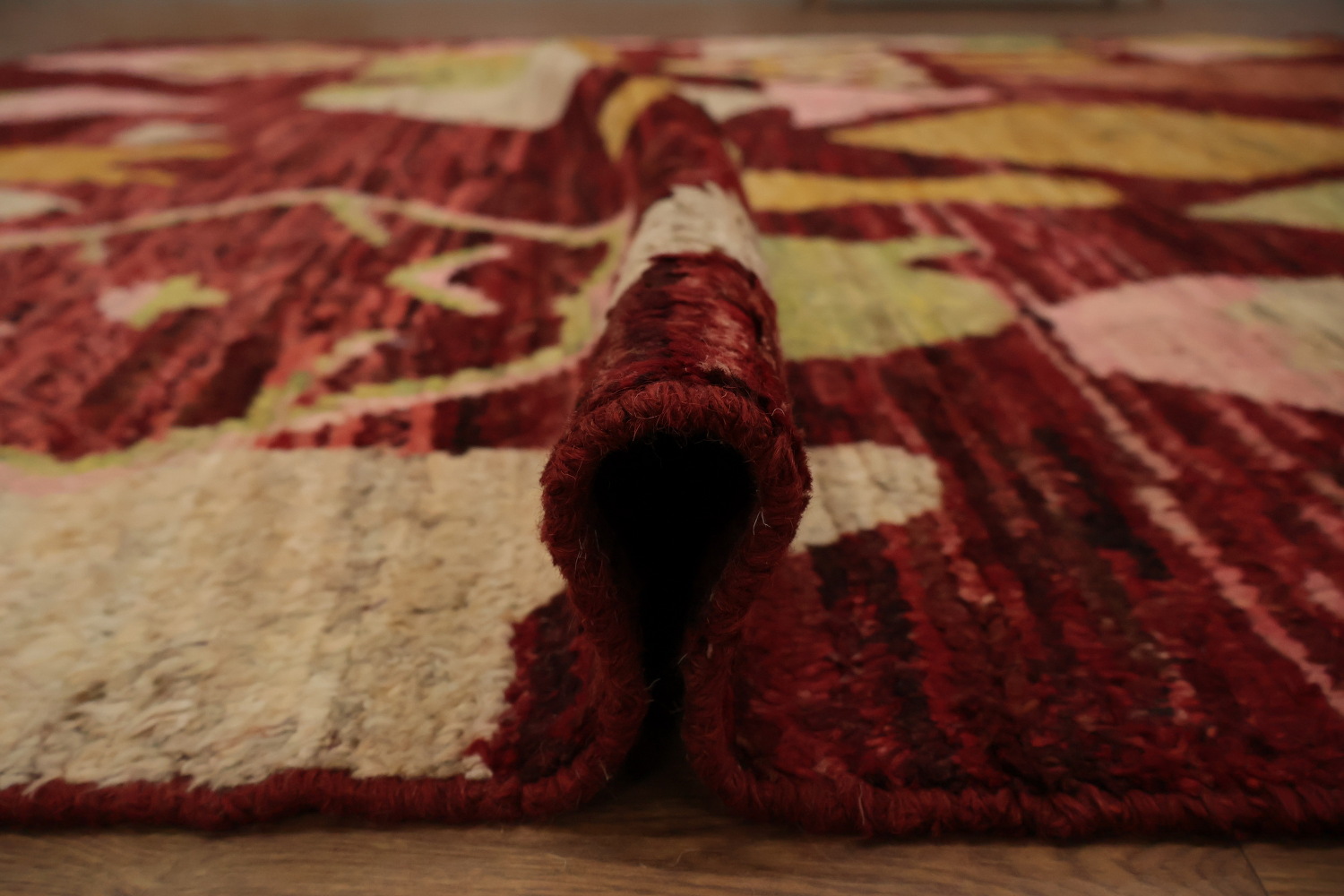 Unique Geometric and Warm Moroccan Large Area Rug 9x12