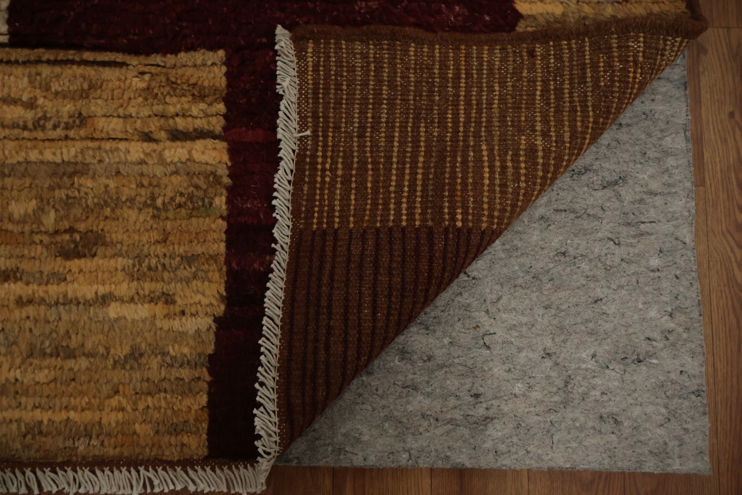 Modern Abstract Wool Moroccan Area Rug 7x10 with Earthy Hues