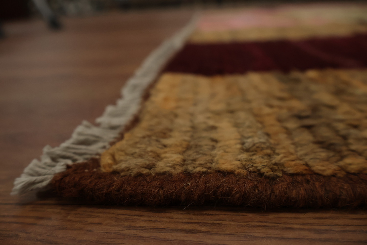 Modern Abstract Wool Moroccan Area Rug 7x10 with Earthy Hues