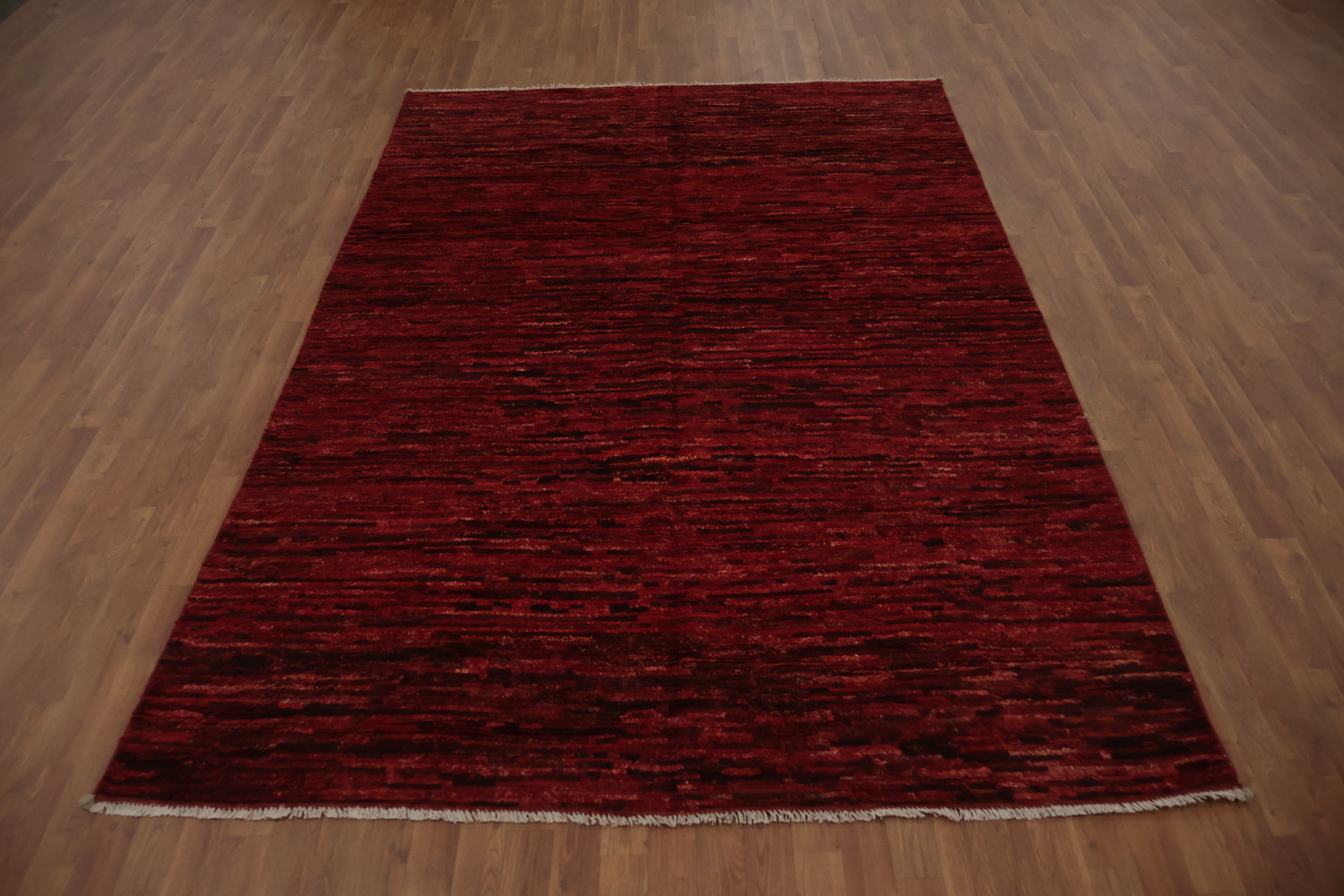 Red Wool Handmade Moroccan Oriental Area Rug 7x10