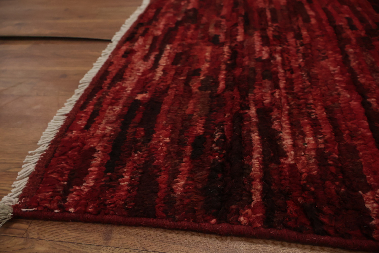 Red Wool Handmade Moroccan Oriental Area Rug 7x10