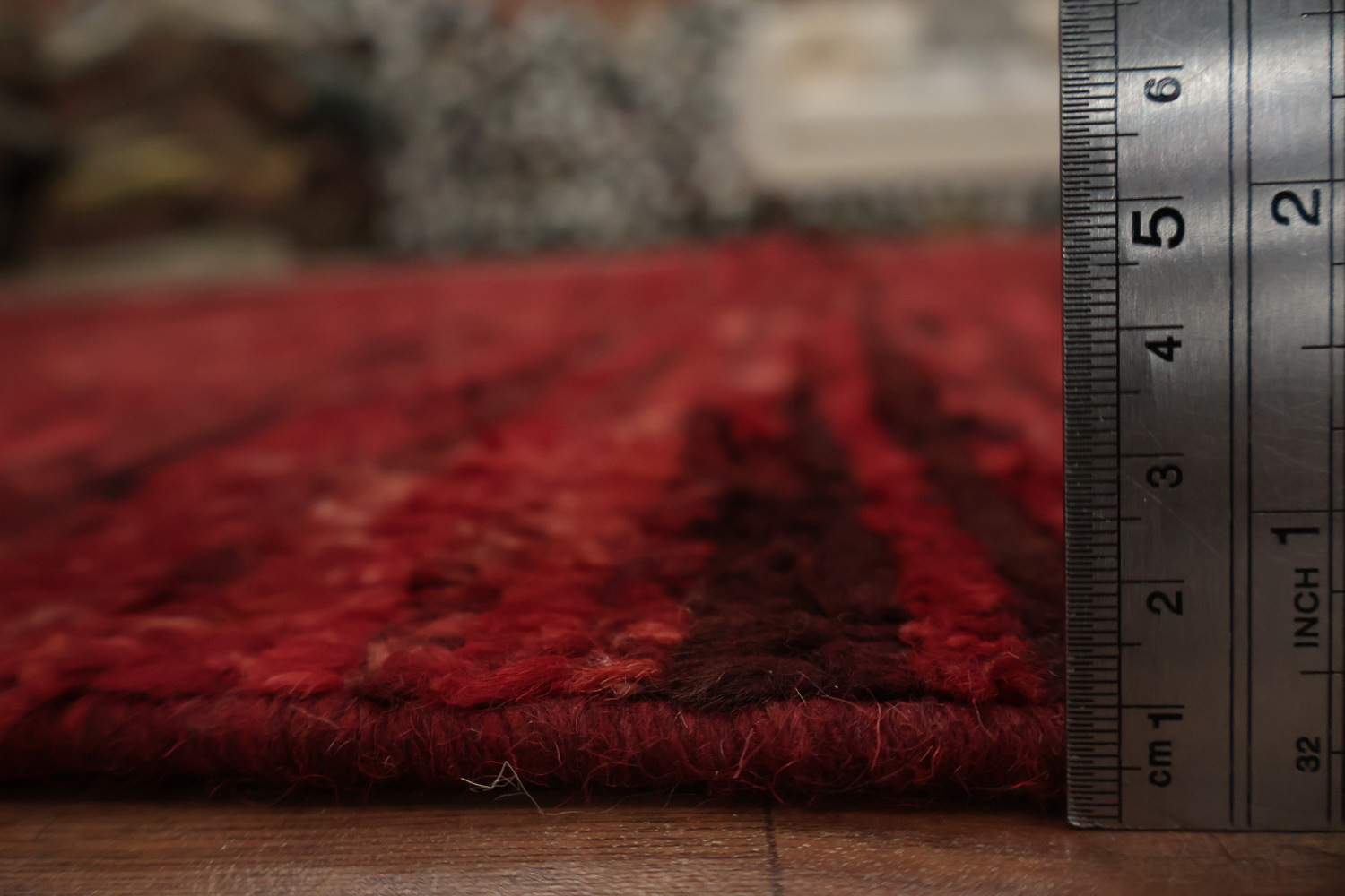 Red Wool Handmade Moroccan Oriental Area Rug 7x10