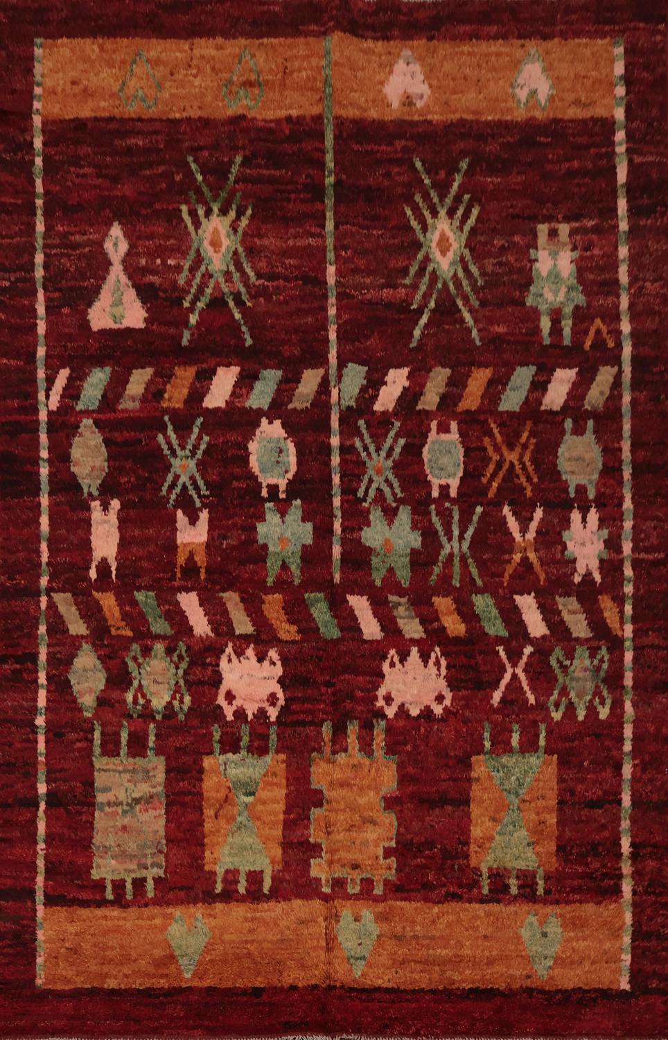 Rustic Tones Moroccan Area Rug 6x8 Details for Warmth and Style