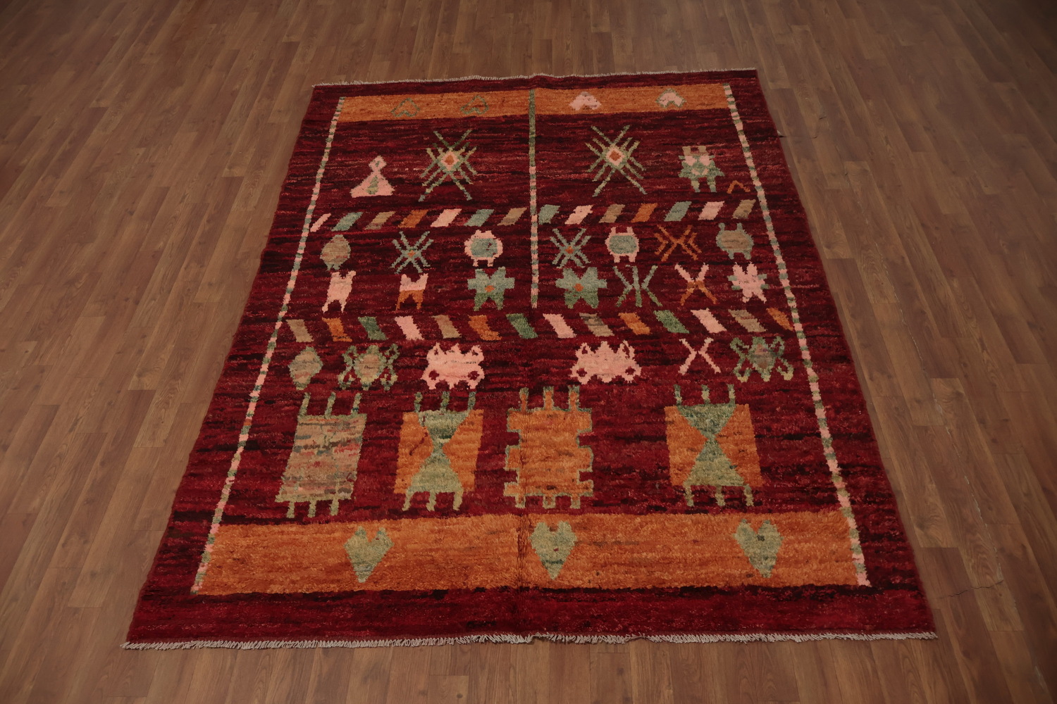 Rustic Tones Moroccan Area Rug 6x8 Details for Warmth and Style