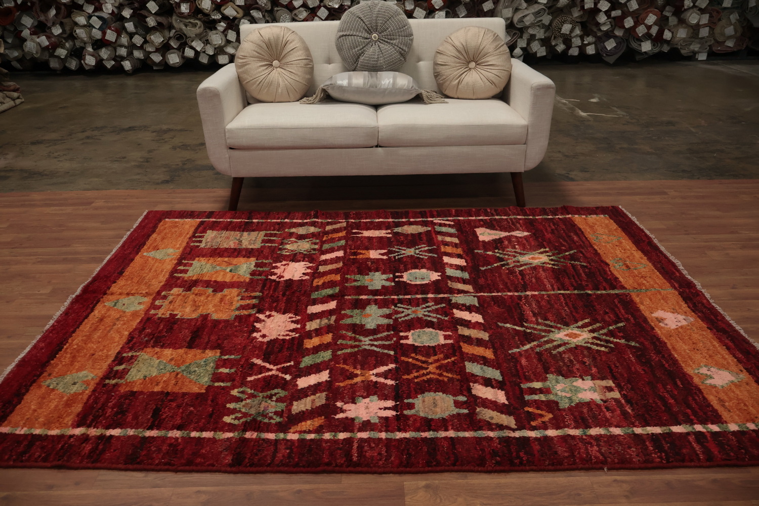 Rustic Tones Moroccan Area Rug 6x8 Details for Warmth and Style