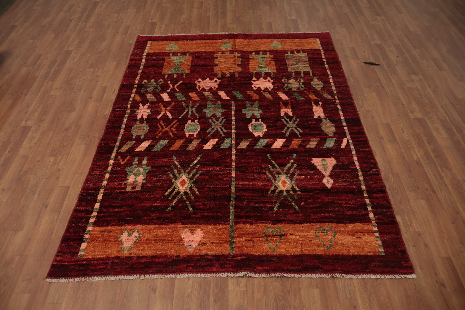Rustic Tones Moroccan Area Rug 6x8 Details for Warmth and Style