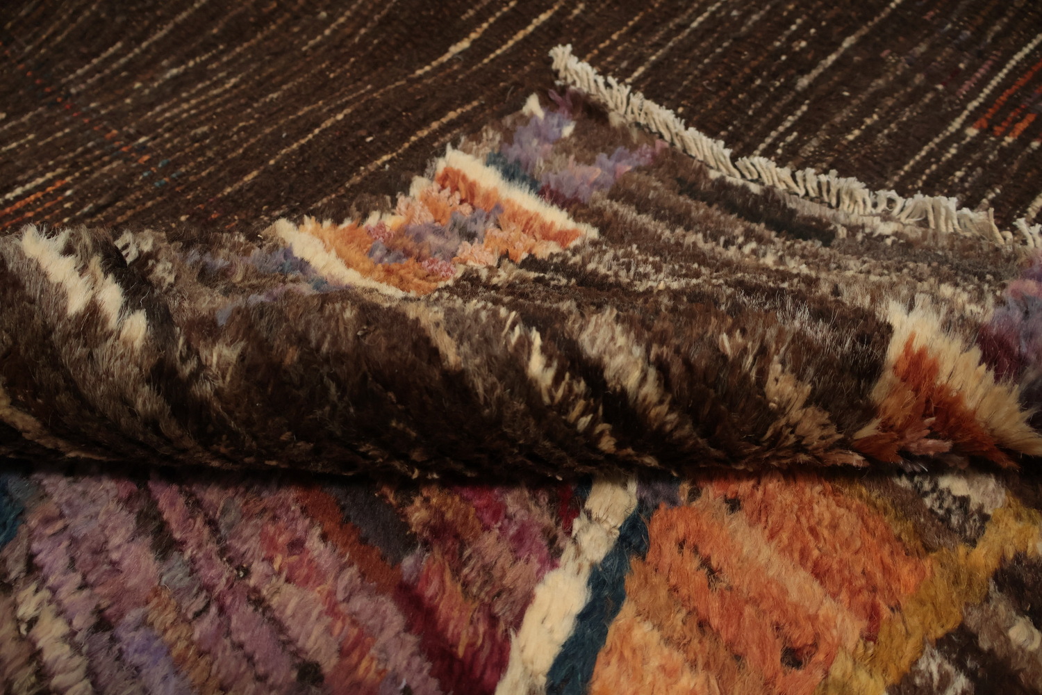 Bohemian Moroccan Area Rug 8x10 with Earthy Tones and Warm Designs