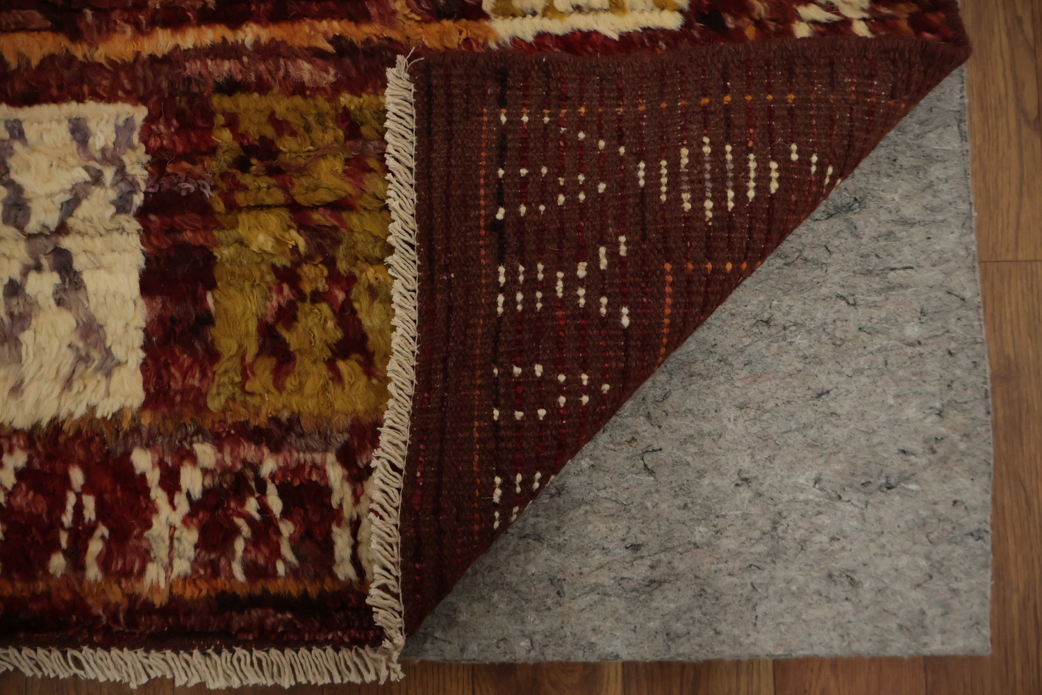 Moroccan Area Rug 7x10 in Deep Earthy Colors with Tribal Influences