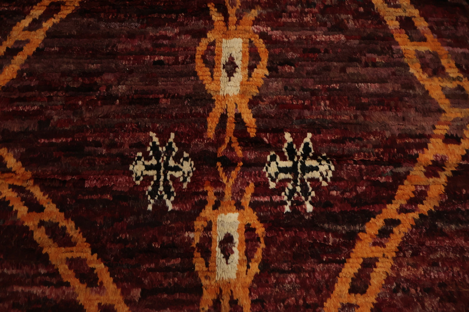 Moroccan Area Rug 7x10 in Deep Earthy Colors with Tribal Influences