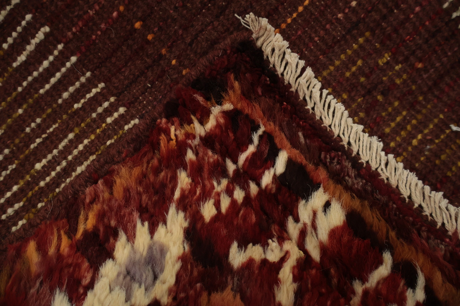 Moroccan Area Rug 7x10 in Deep Earthy Colors with Tribal Influences