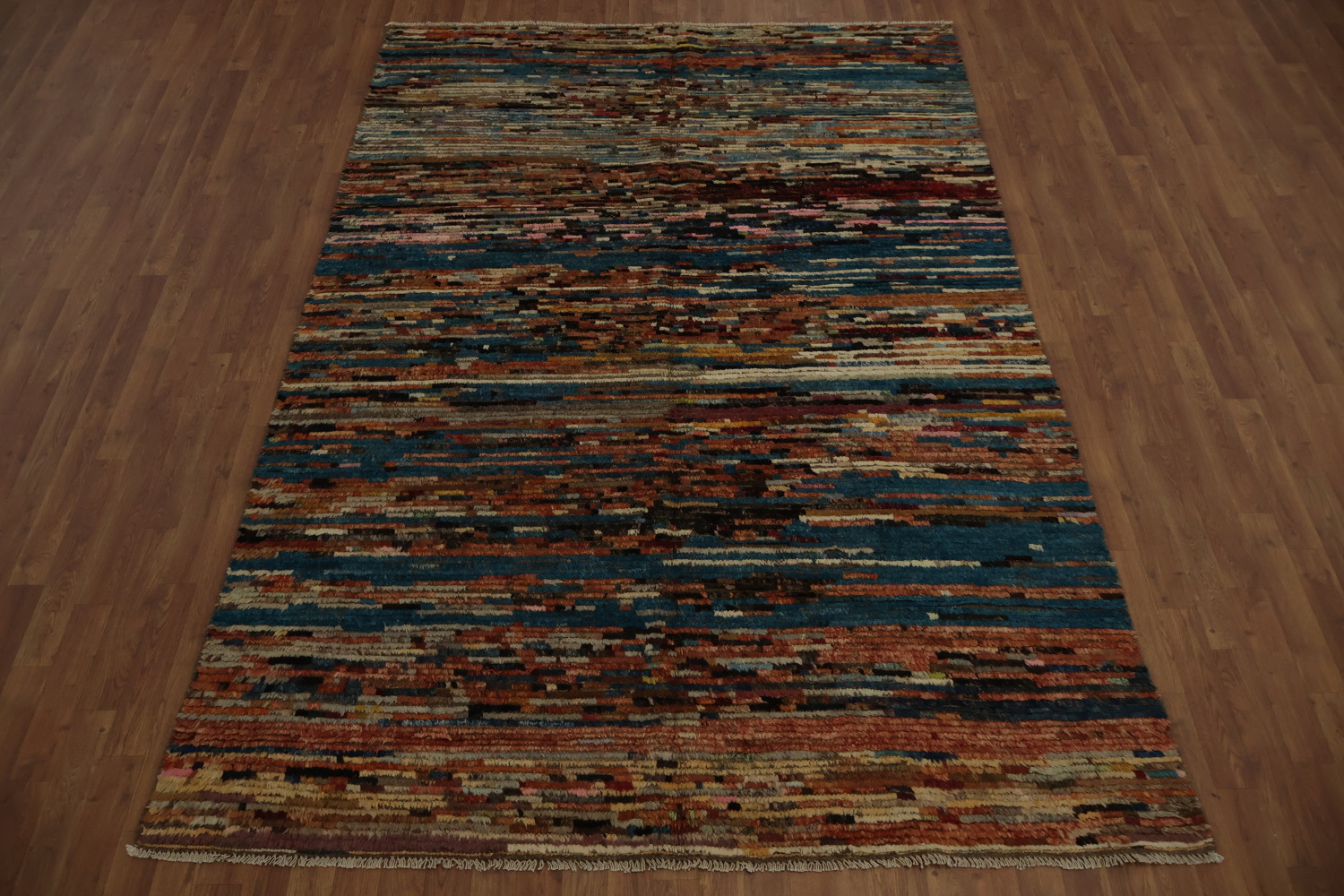 Dynamic Multicolored Moroccan Area Rug 6x10 for Living Spaces