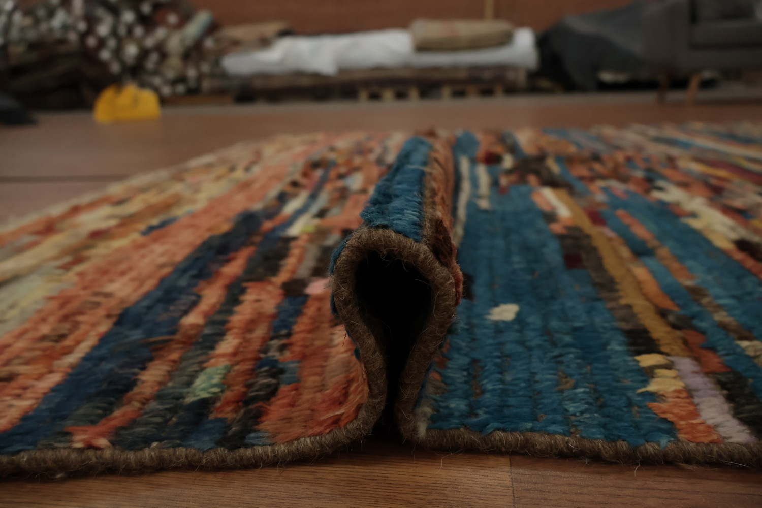 Dynamic Multicolored Moroccan Area Rug 6x10 for Living Spaces