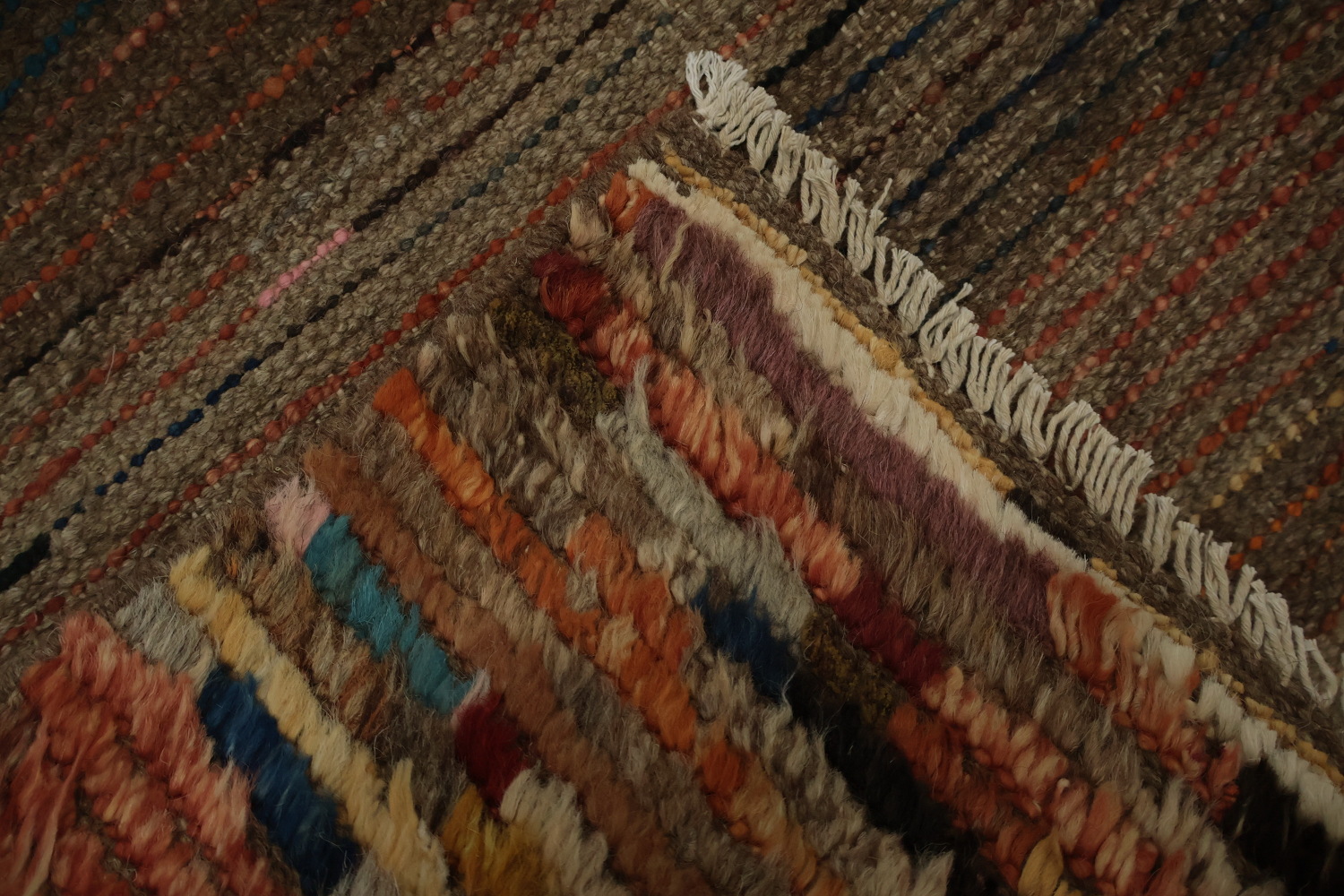 Dynamic Multicolored Moroccan Area Rug 6x10 for Living Spaces