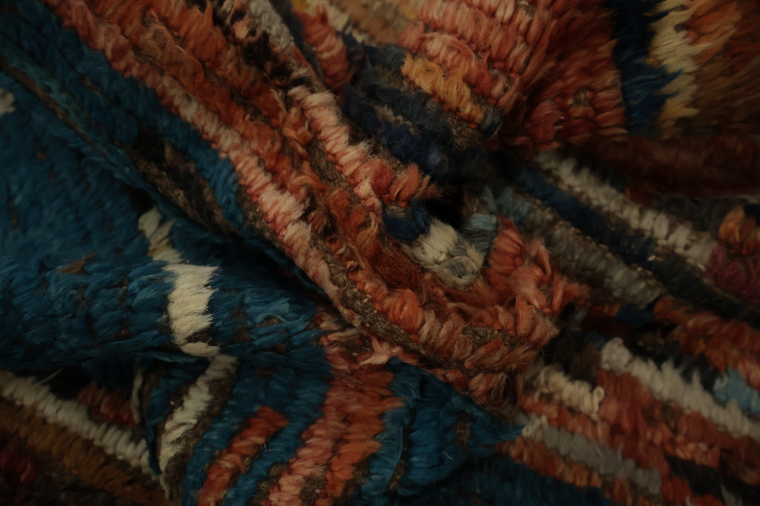 Dynamic Multicolored Moroccan Area Rug 6x10 for Living Spaces