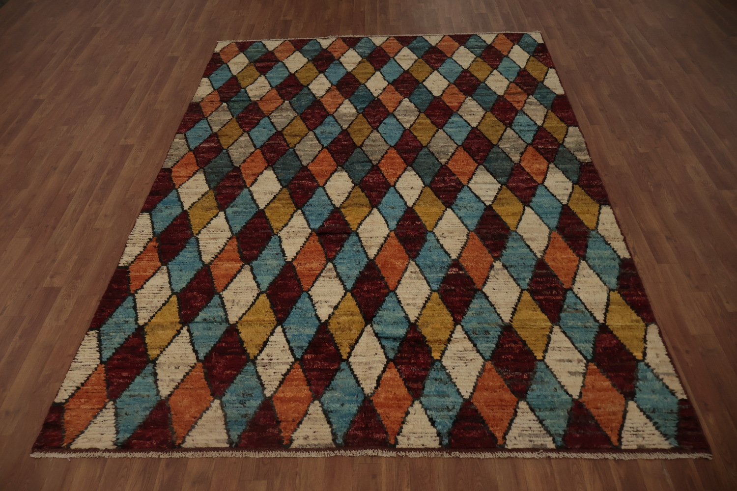 Rhombus Moroccan Area Rug 7x9 for a Vibrant and Cozy Living Space