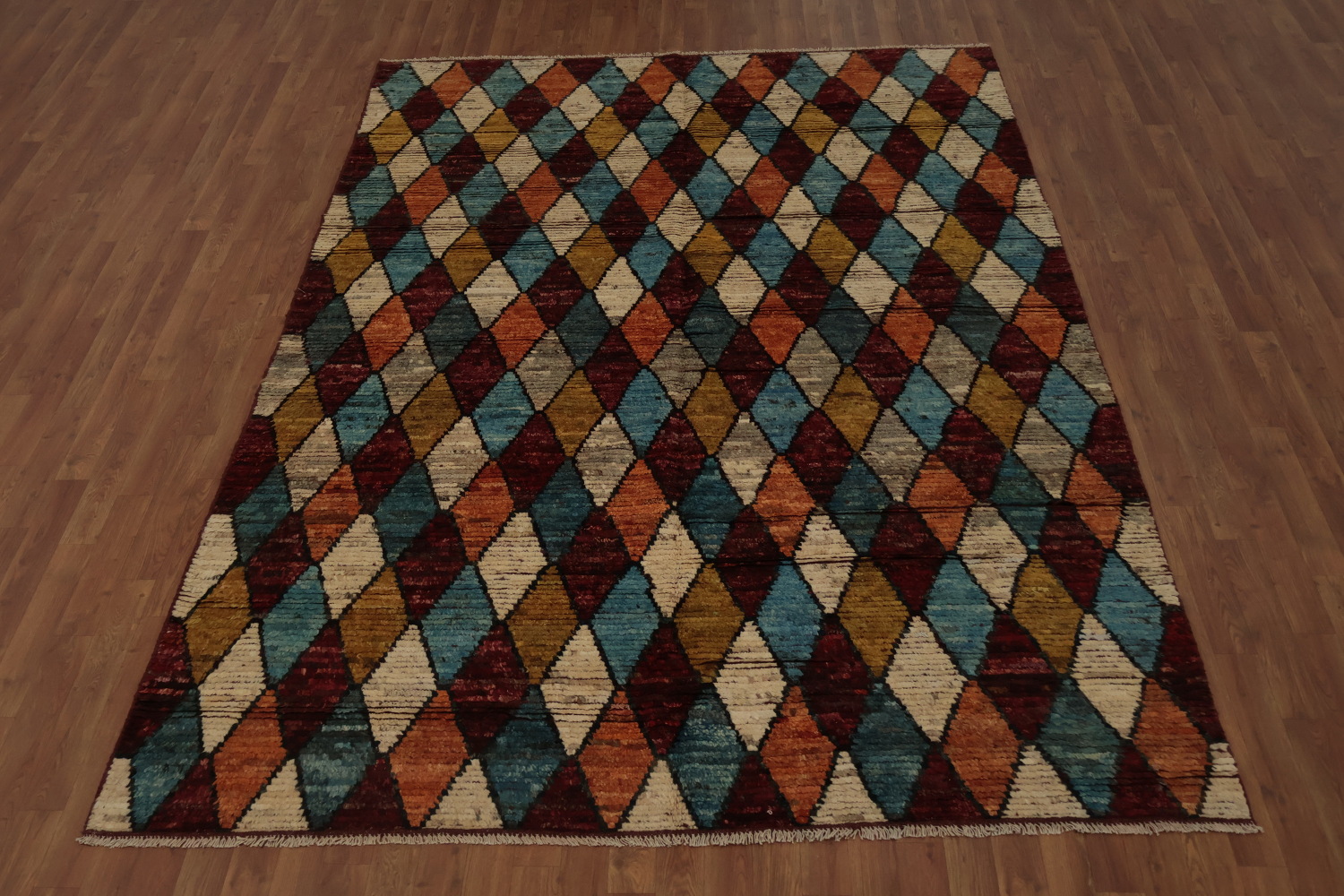 Rhombus Moroccan Area Rug 7x9 for a Vibrant and Cozy Living Space