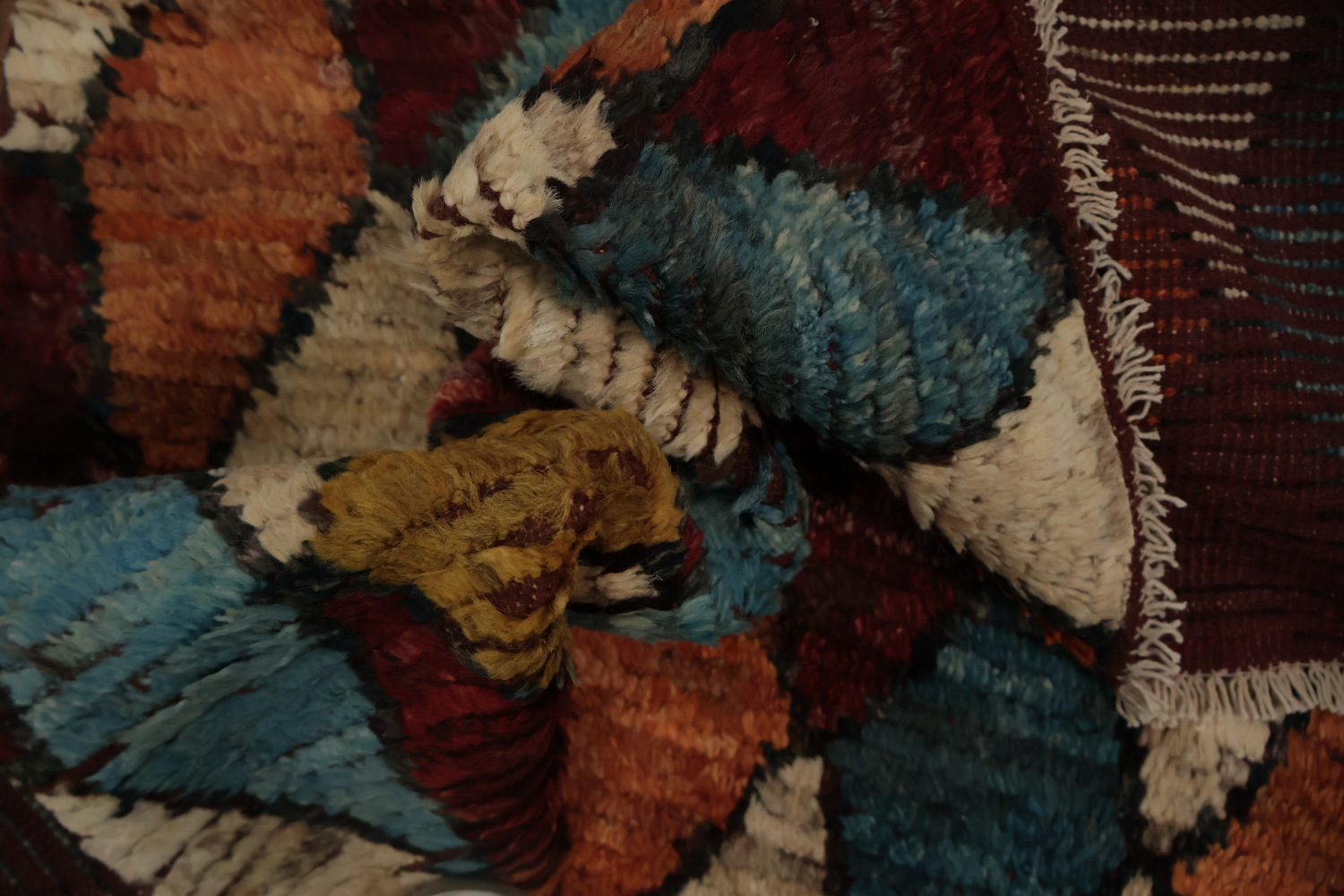 Rhombus Moroccan Area Rug 7x9 for a Vibrant and Cozy Living Space